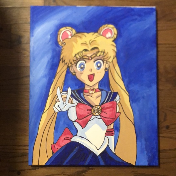 Custom sailor moon painting. That I have painted so there’s no others like it:)) - Picture 3 of 3